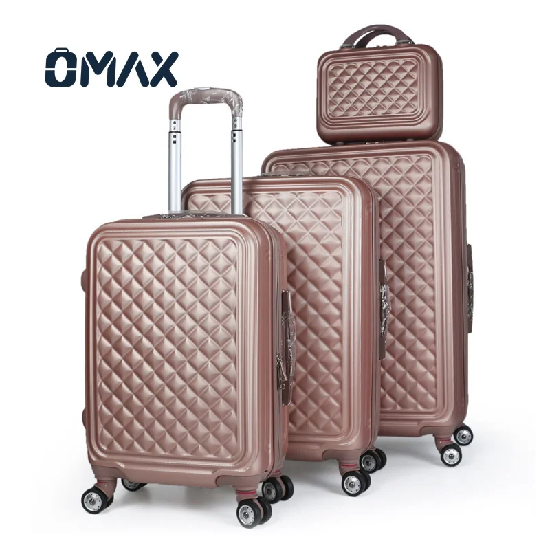 OMAX High-End унисекс ABS деловой костюм для багажа высококачественный бриллиантовый безмолвный Универсальный 4-колесный Дорожный чемодан Комплект с спиннером