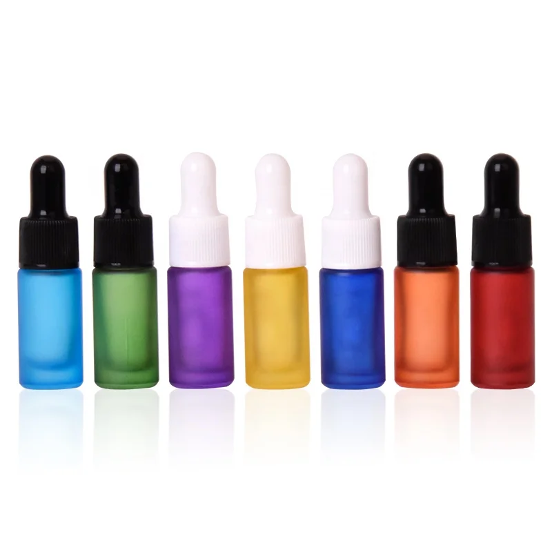 Custom Logo Color Clear Blue Skin Care Serum Essential Oil 5ml 10ml 15ml 30ml 50ml 1oz Glass Dropper Bottle With Packaging Box