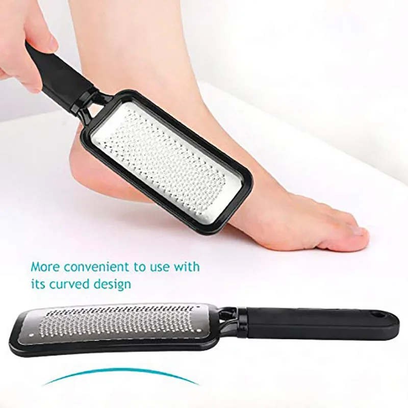 Professional Pedicure Feet Care Tools Stainless Steel Foot File Scrubber Rasp Heel Grater Hard Dead Skin Callus Remover Nail Use