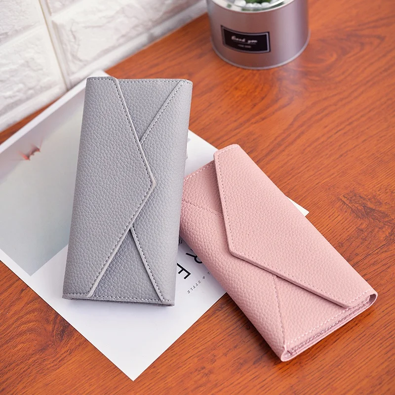 Дамский кошелек клатч для девушек дешевая длинная Сумка-конверт из искусственной кожи карт и наличных женский