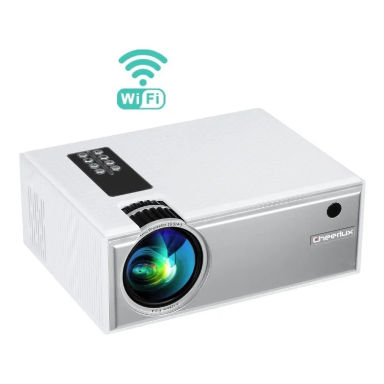 Беспроводной проектор CHEERLUX C8 для синхронизации телефона портативный домашнего кинотеатра светодиодный мини 720p Мобильный смарт-проектор Поддержка