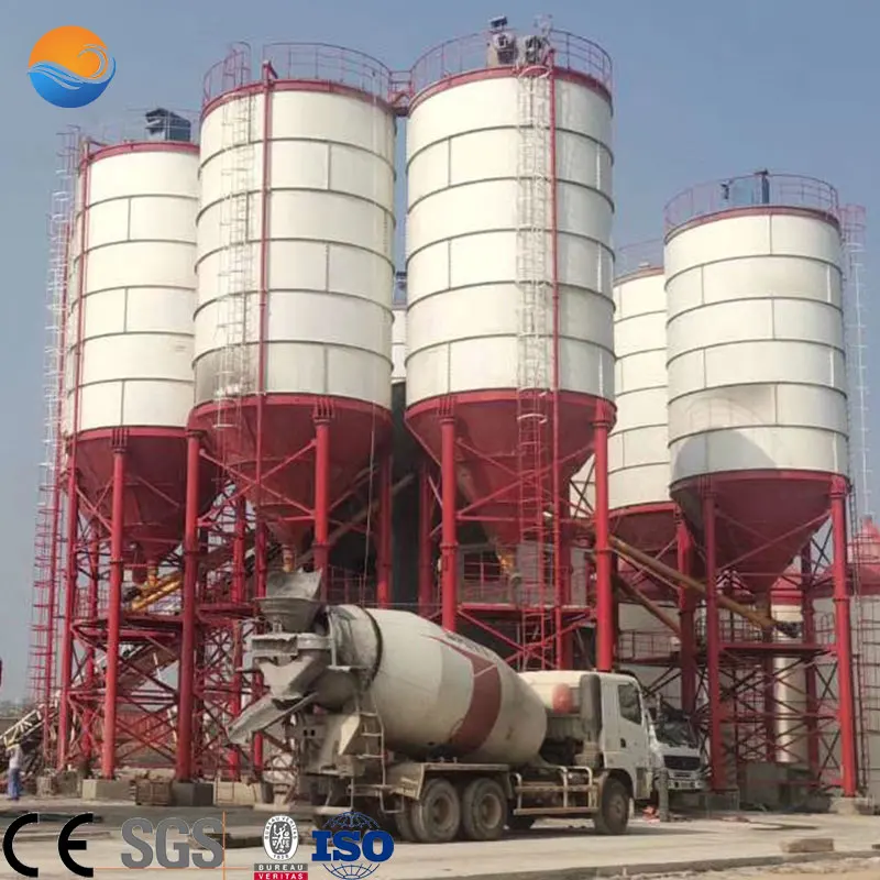 Customized 100 ton to 1000 ton bulk cement powder storage silo tank small bolted type steel cement silo