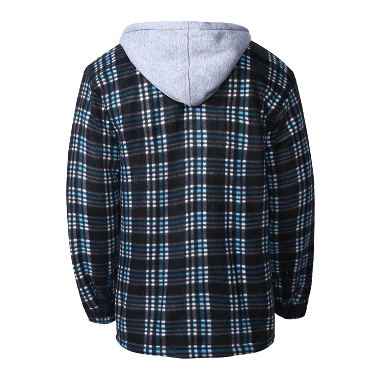 
wholesale new design polar fleece pullover windbreaker plaids outdoor man shirts 