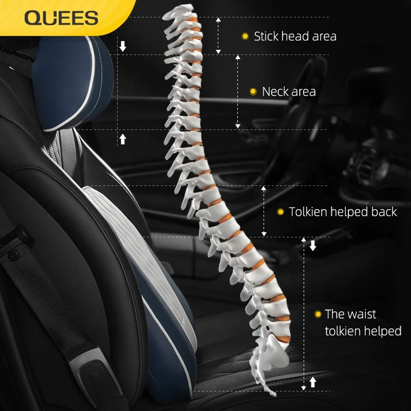 Quees New Folding Patented Wholesale Travel Neck Rest Pillow Memory Foam Travel Pillow