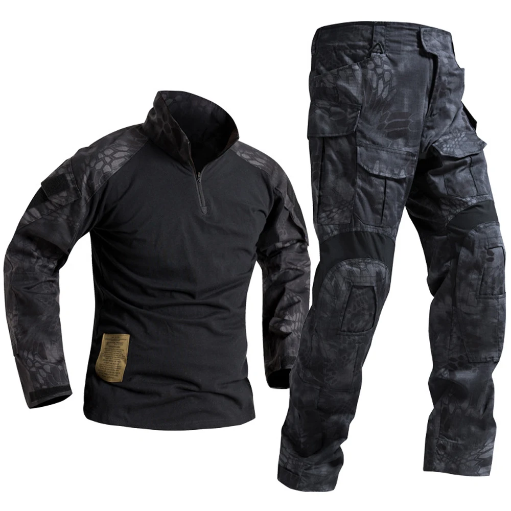Men G3 Shirt and Pants Camouflage Outdoor Hunting Combat Suit Clothing Frog Tactical Uniform