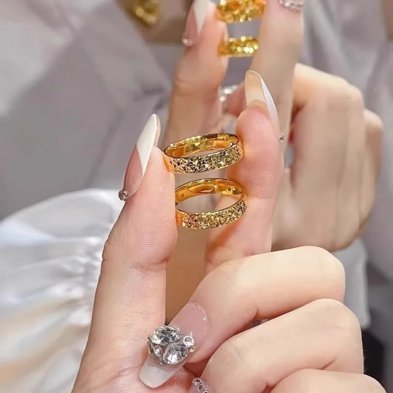 WITH MOLD INSIDE Luxury Fashion AU750 Pure 18K Gold Rings Fine Jewelry Women Ladies Female Bridal Engagement Wedding Jewellery