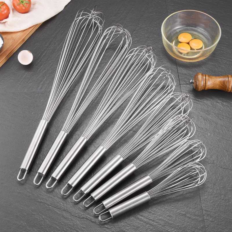 
Wholesale stainless steel hand whisk set professional baking tools whisk set rustproof durable hand whisk for cooking 