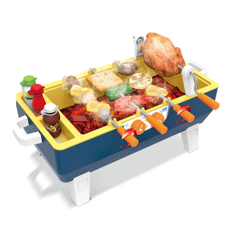 Five Star Barbecue Stove Cooking Toy Set Kitchen Toy BBQ Grill Set Pretend Play Food Outdoor Toys for Toddlers Kids Boys Girls