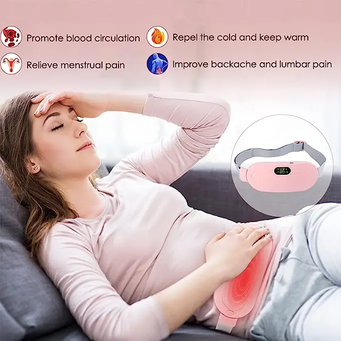 Portable Cordless Heating Warm Palace Belt Period Pain Relief Menstrual Cramps Portable Heating Pad