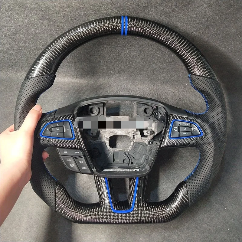 Customized Carbon Fiber Steering Wheel For For Ford Focus 4 MK4 2014 2015 2016 2017 Accessories