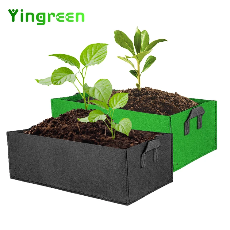 Portable Handle 7 8 10 30 Gallon Square Garden Potato Flower Container Non Woven Fabrics Pots Plant Grow Bags (1600276722555)