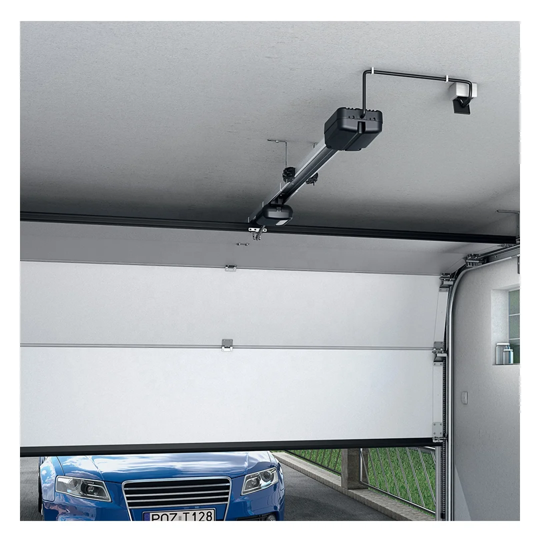 New American Modern 9x8 Sectional Garage Doors Smart Overhead Heat Insulated Aluminum Glass Steel Plastic Graphic Design 5 Years