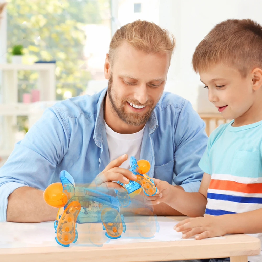 Qilong Education Stem Kids DIY Orangutan Shape Designed Solar Power Robot Energia Juguete Toys