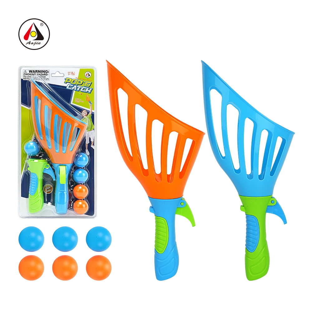 2023 Pop-Pass-Catch Ball Game with 2 Catch Launcher Baskets and 6 Balls,Outdoor Indoor Game Activities for Kids Lawn Games Beach