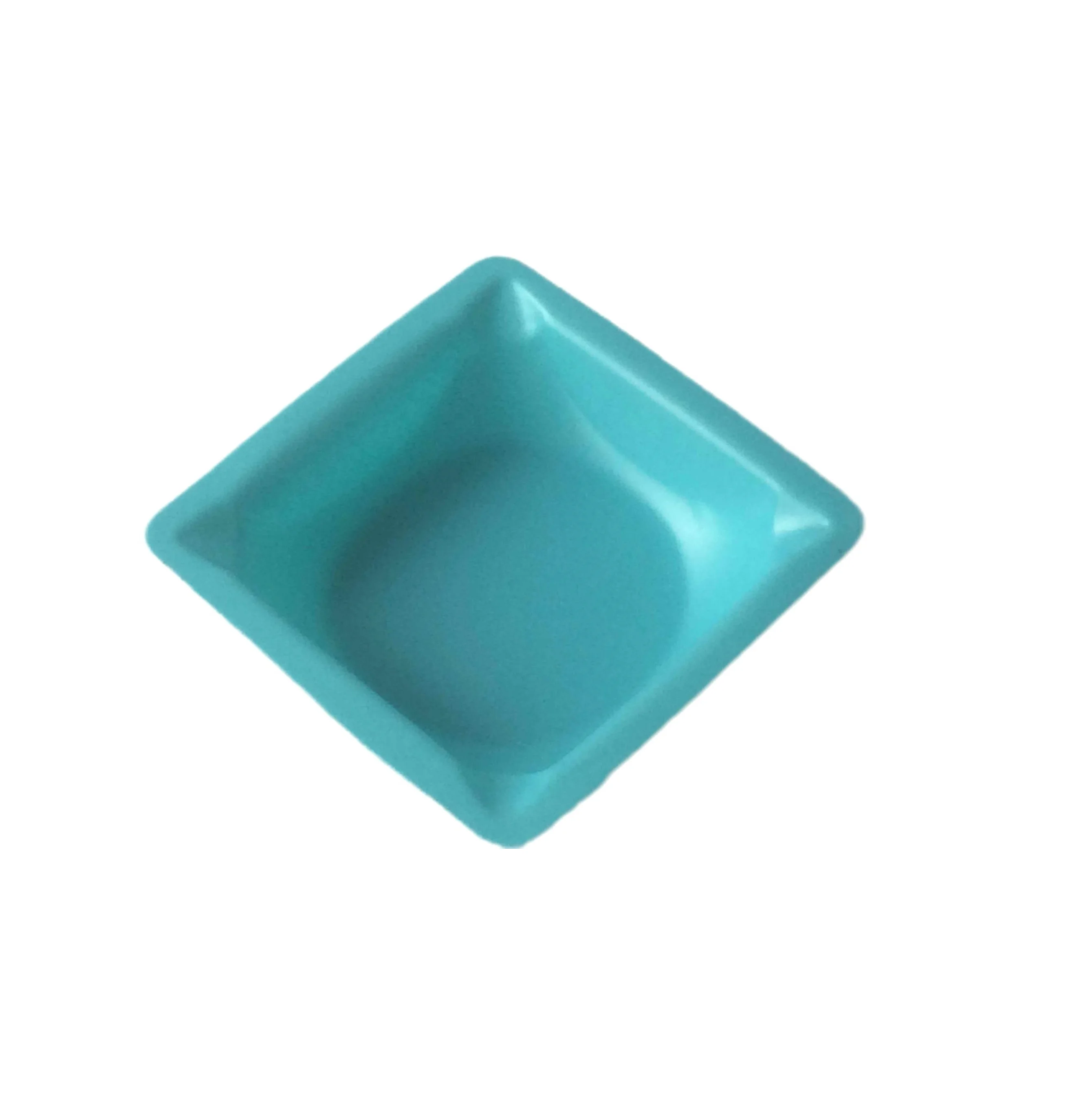 7ML Small Size Blue Plastic Square Laboratory Balance Weighing Dishes Weighing Boat