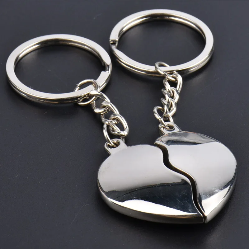 Customized Heart shaped key chain  3D Exquisite practical key chain gift.Love couple key chain