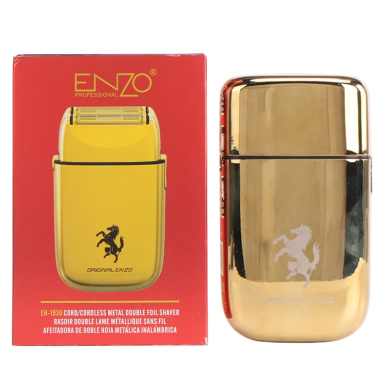 ENZO Fast Charge multi Reciprocating Low Noise Operation All Metal High Speed Motor Slim Foll Gold Net Body Men Electric Shave