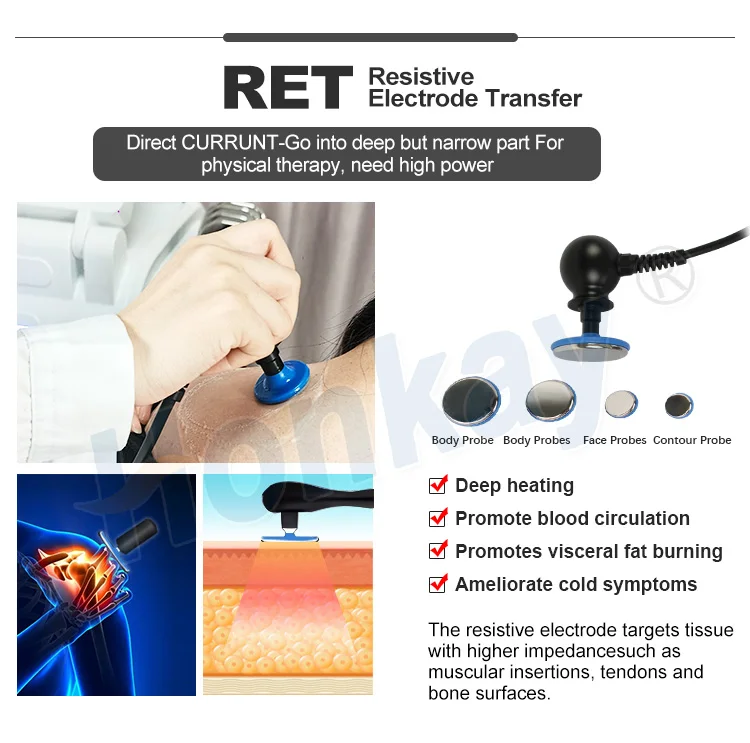 Professional CET +RET+ PAD RF Machine cet ret monopolar rf device Skin Tightening Machine 448khz tecar equipment