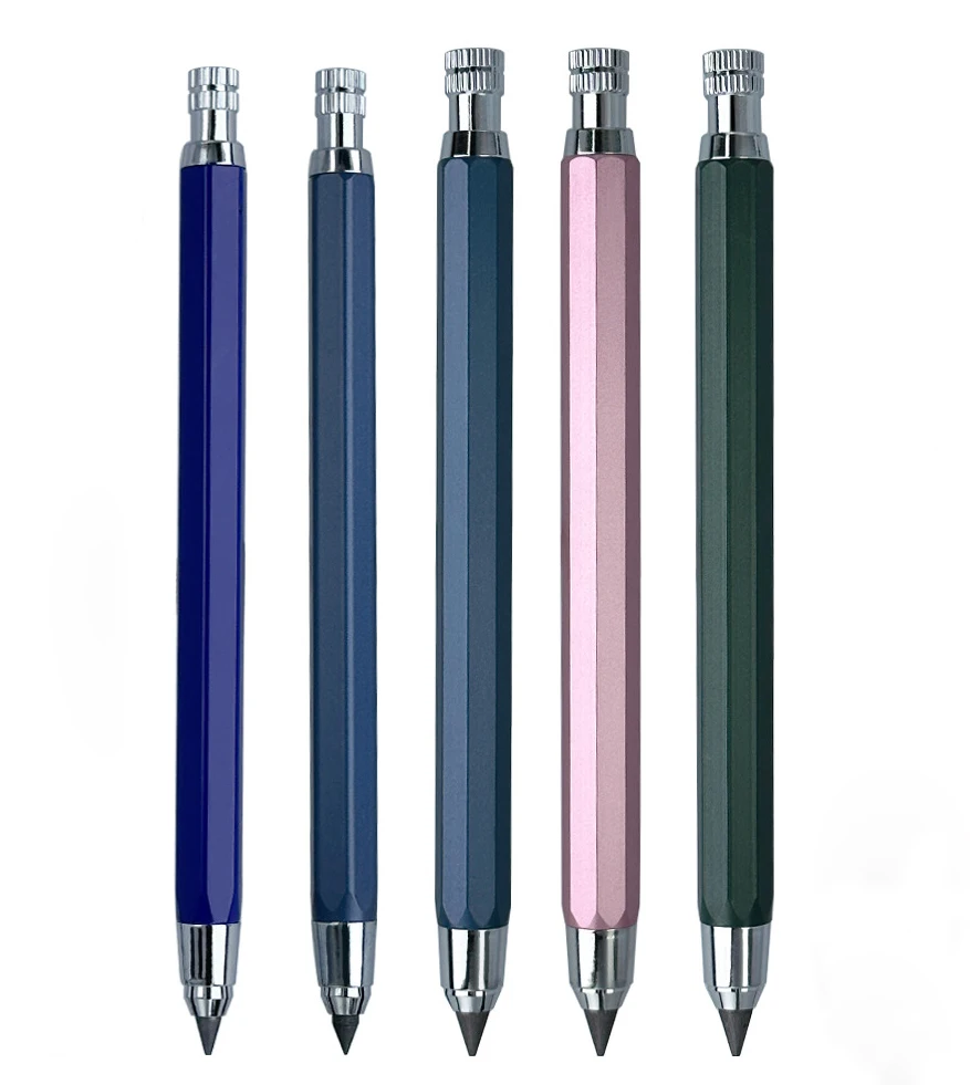 4.0mm 5.6mm Metal Mechanical Pencils with Sharpener Automatic Graphite for Construction Draft Drawing Crafting Art Sketching