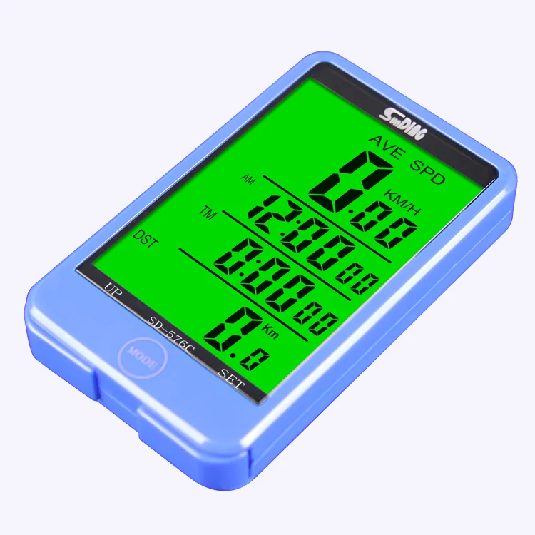 wholesale dropshipping SUNDING SD-576A Water Resistant Bicycle Speedometer Wired ComputerOdometer with LCD Backlight