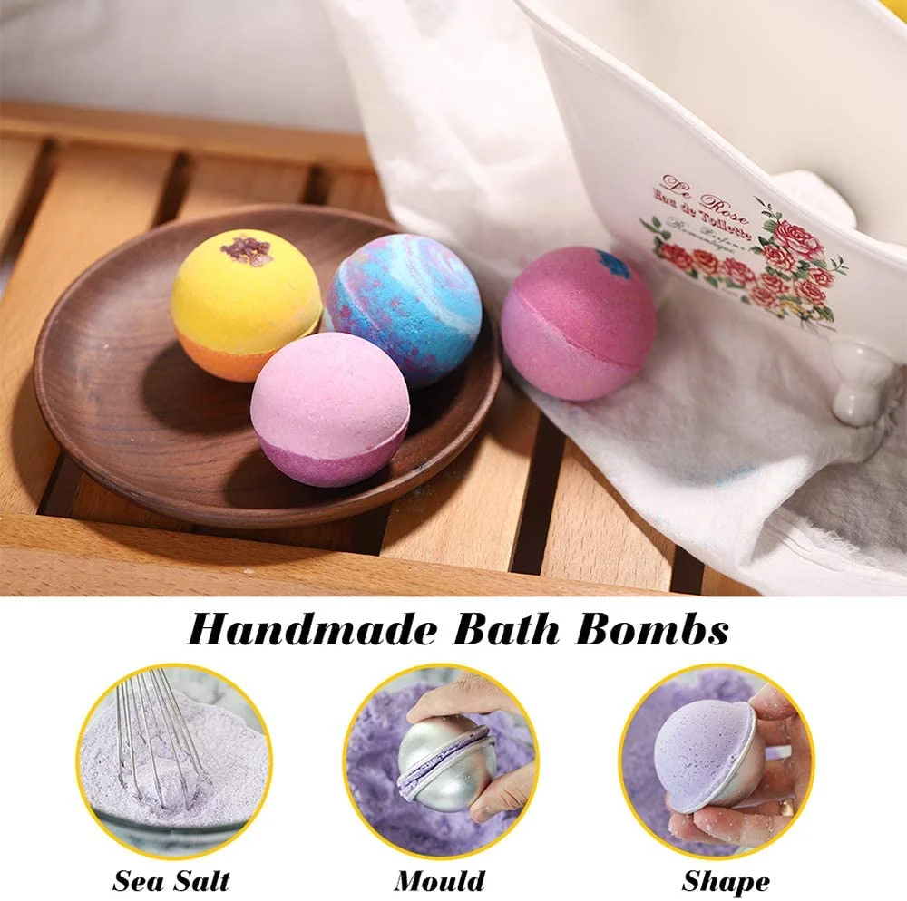 Factory supplies handmade Colorful Bath Fizzies 100% nature bubble bombs