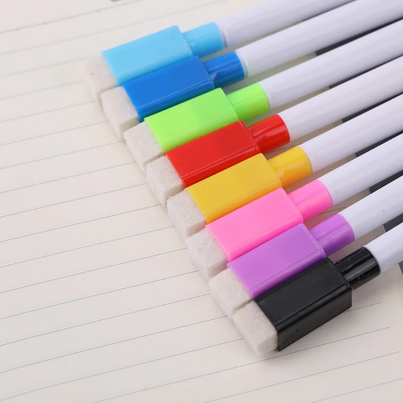 Wholesale cheap Black multicolor writing plastic magnet erasable white board pens Dry erase whiteboard marker