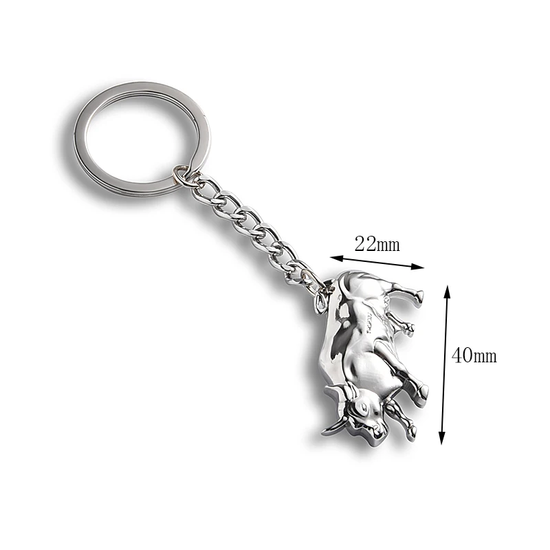 Bull Shape Metal Key Pendant Creative Key Chain Gifts Letter Car Brand Logo Custom Luxury Keychain