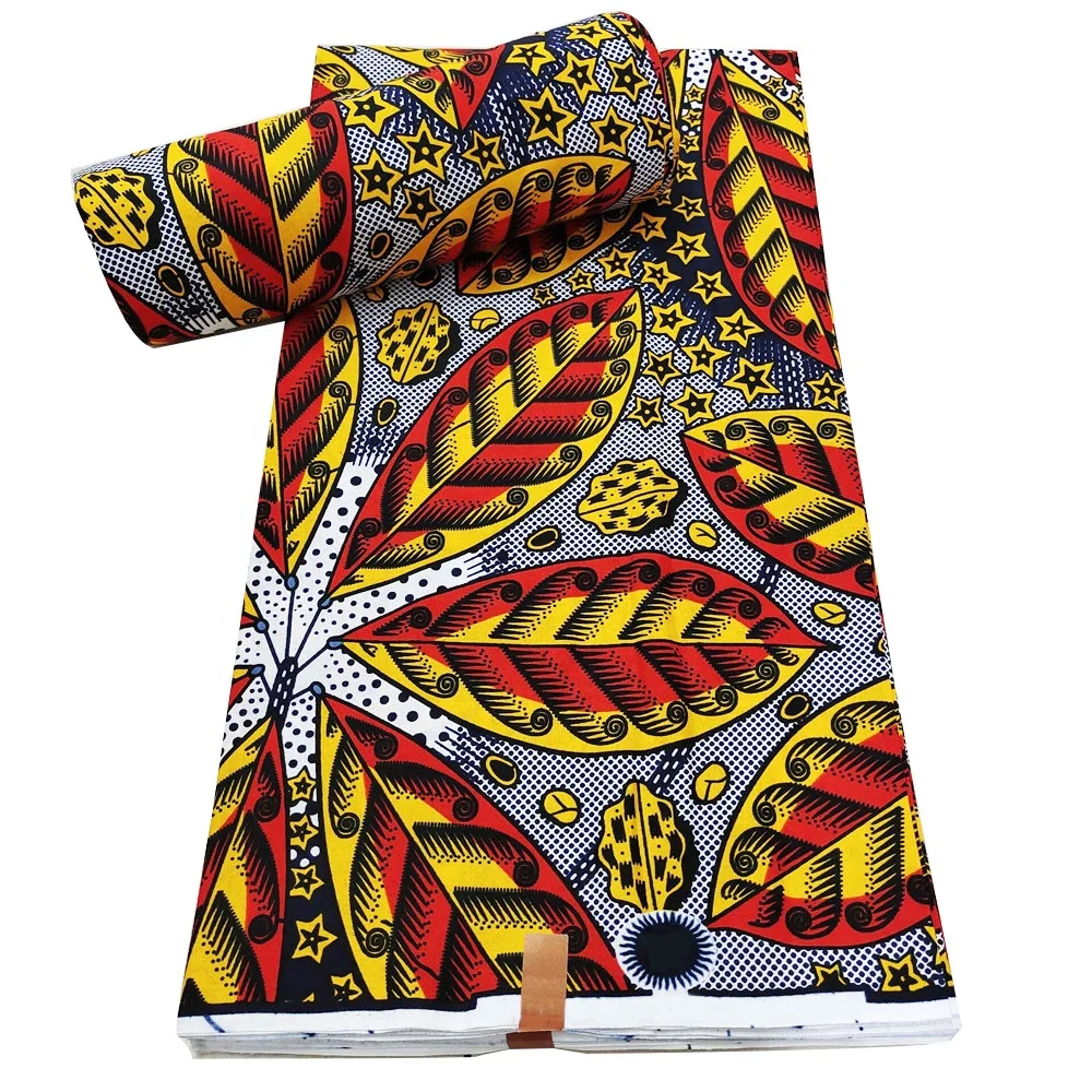 ACI African Wax Prints Fabric Wholesale Cotton Loincloth Veritable Real Wax African Ankara Fabrics 6 Yards/Piece For Lady Dress
