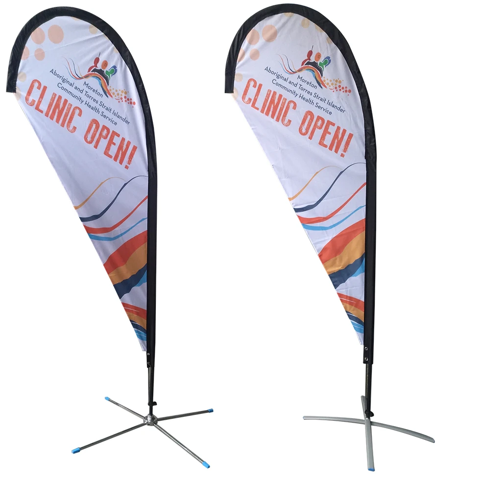 2024 hot sale teardrop flag for outdoor display advertising beach flag bow flag