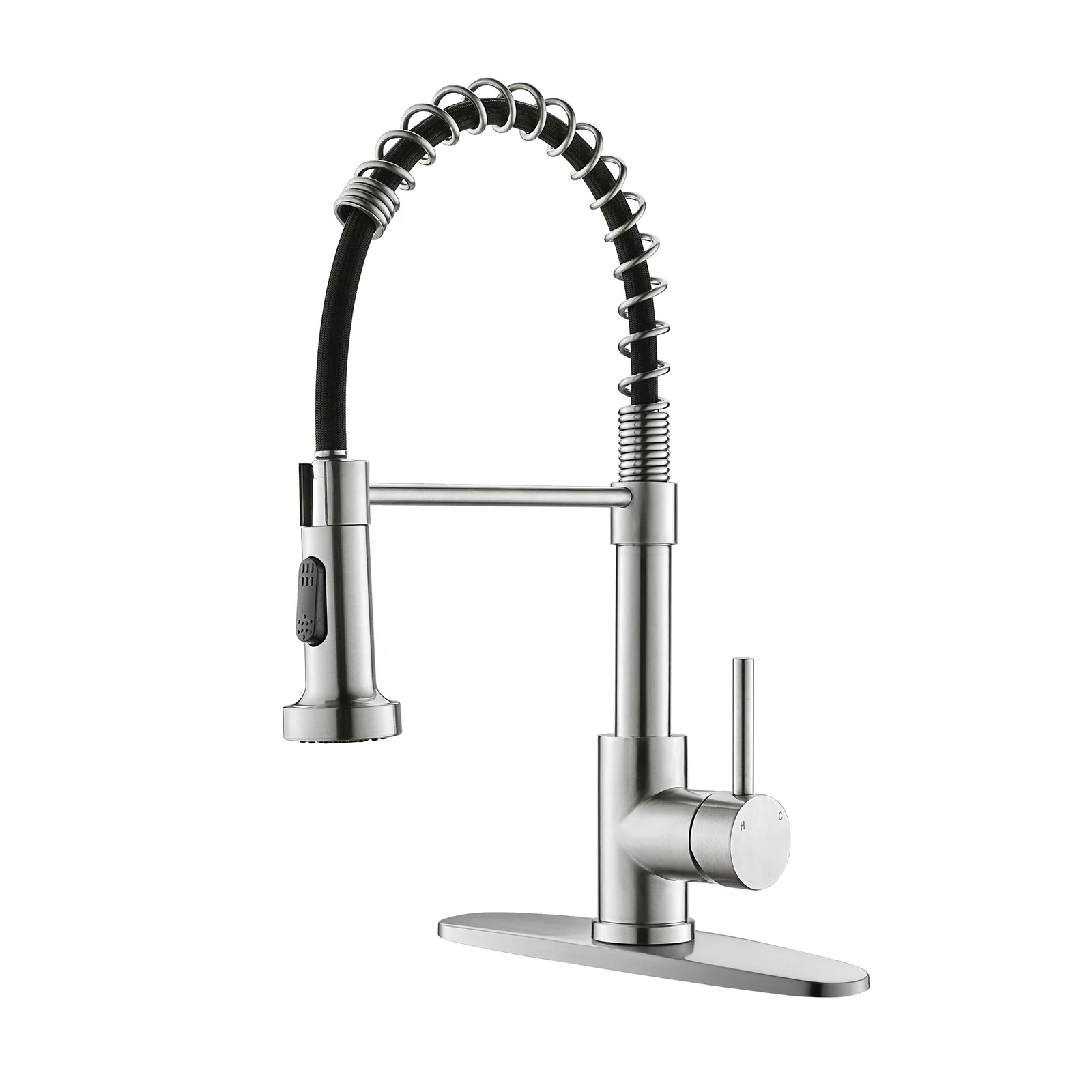 Hot sale pull down kitchen faucet stainless steel 304  hot and cold pull out kitchen faucet black kitchen sink faucet basin tap