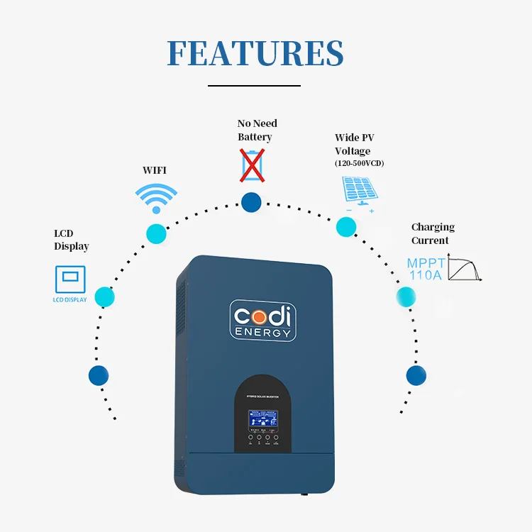 Codi Energy Off Grid 3.5Kw 5.5Kw Hybrid Mppt 100A Solar Charge Controller 12v Without Battery Solar Inverter
