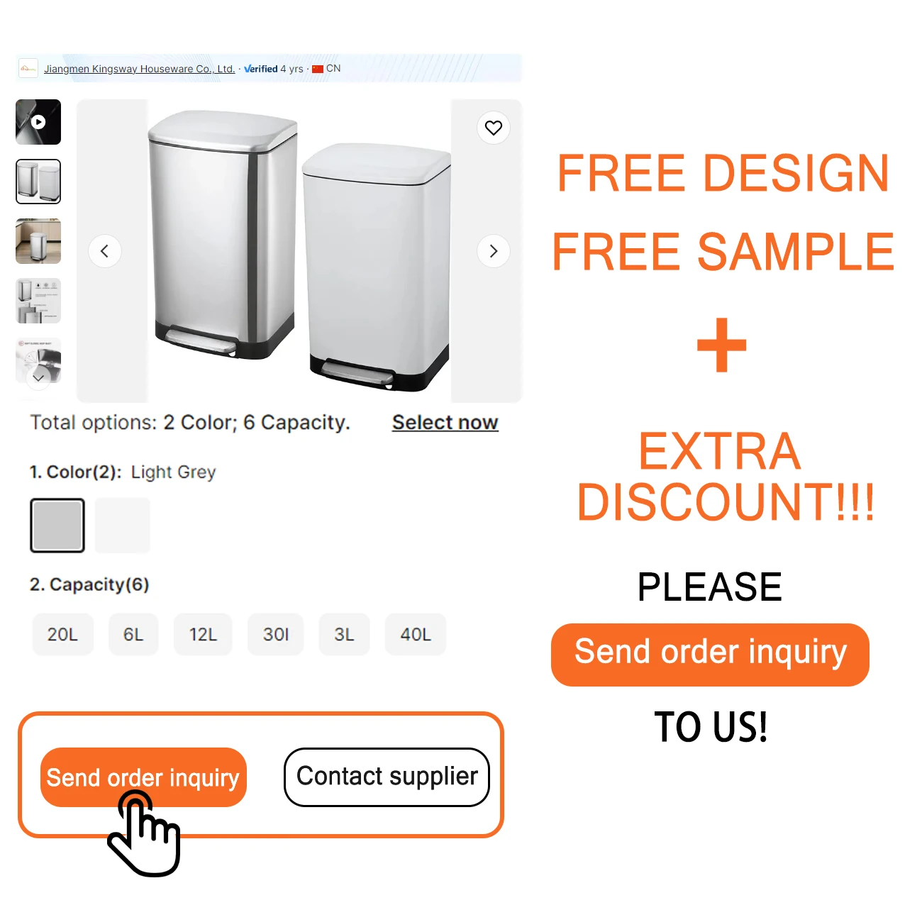 Large Kitchen Trash Can Triple Compartments Recycling Inside Doors Metal Bins Rectangular Foot Pedal Stainless Steel Trash Can