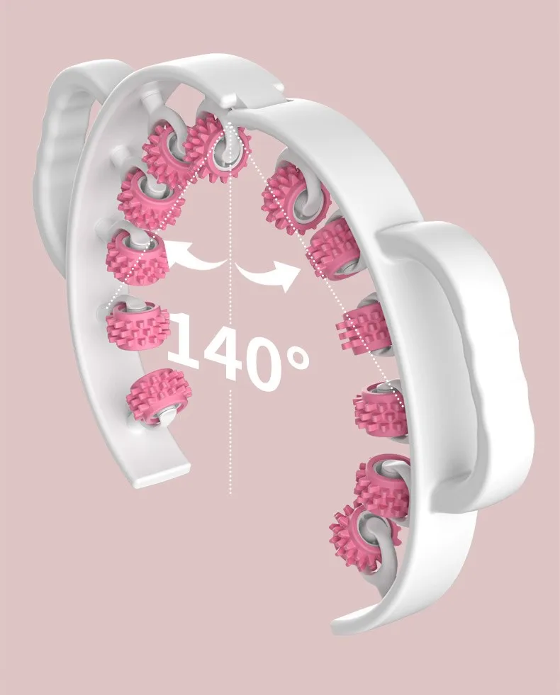 Yoga Training Relaxation V Shape Exercise Handheld Plastic Massage Roller For Muscle Relax Pain Relieve