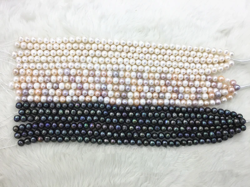 
12-13mm Wholesale Fresh Water Pearls Near Round Pearl Real Natural Freshwater Cultured Loose Pearl Strand 