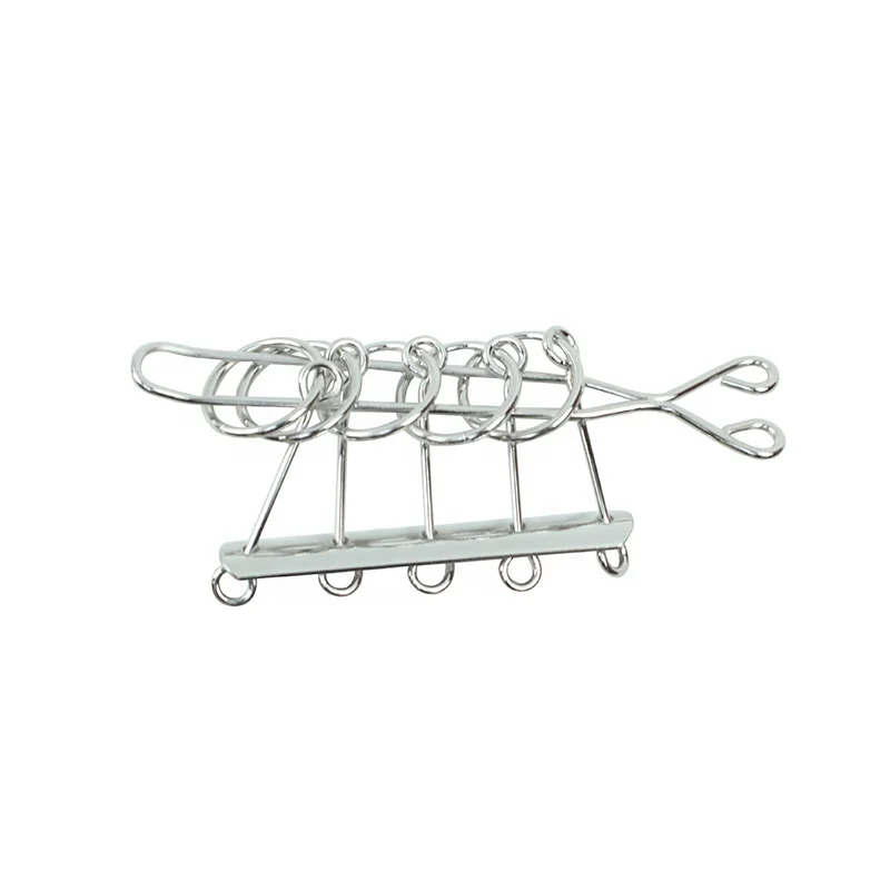 Funny Puzzle Jigsaw Metal Puzzles Brain Teasers Educational Toy Gift Metal Puzzle Set Interlocking IQ Game Toys Metal Wire