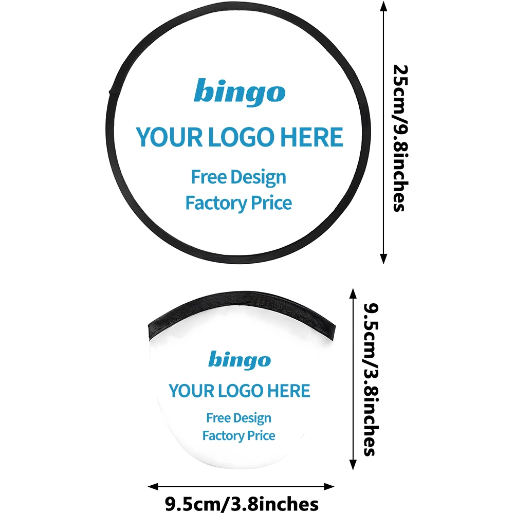 Fold Up Flying Disc w/ Pouch Custom Flying Disc Fan Wholesale Promo Toy Gifts Silk Style Color Printing Weight Material Dog