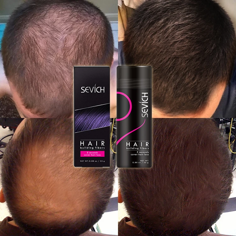 Customized best synthetic fluffup secret hair fiber powder for baldness Instantly Thickening Hair Building Fiber