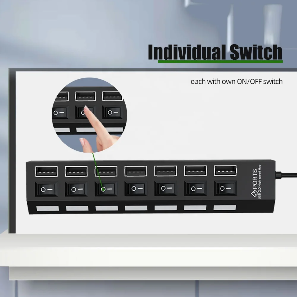  USB-адаптер для ноутбука 7 портов USB 480 2 0