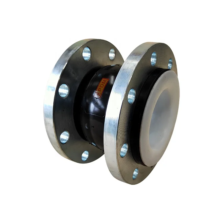 ANSI DIN pn16 flange type anti abrasion pipeline fitting flexible rubber ptfe lined expansion joint