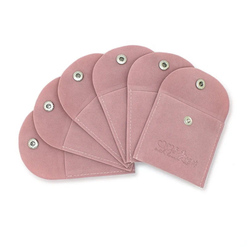 Luxurious Pink Jewellery Pouch Bag With custom packaging jewelry bag velvet