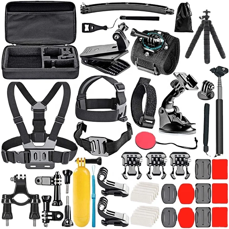 50 in 1 Sport Camera Accessories with Bracket and Protective Bag Case for go pro 9 8 7 6 5