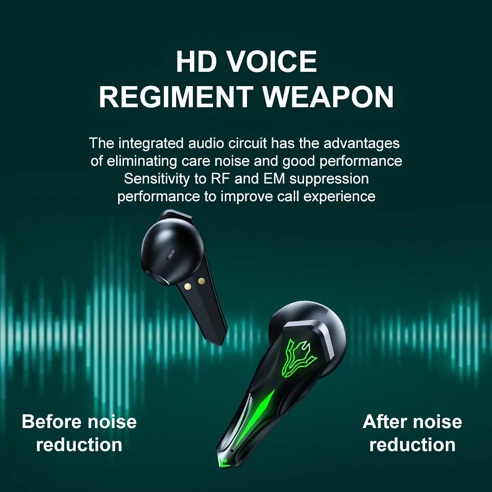 New Product In-Ear Earphone Headset Headphone Fone De Ouvido Auriculares TWS Wireless Noise Reduction Earbuds Gaming Headset