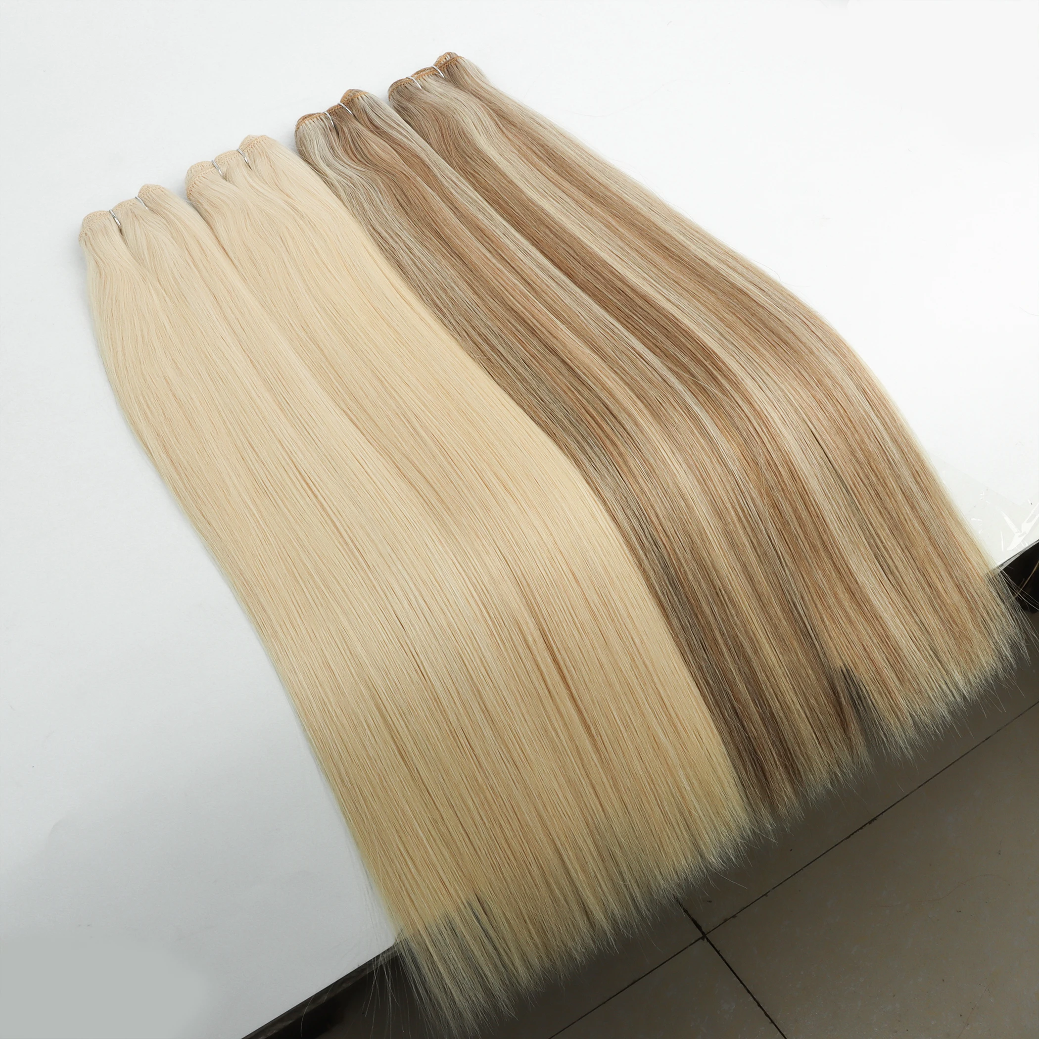 Raw Hair Hot Sale Volume Human Hair Extensions Remy Cuticle Double Drawn Best Double Drawn Machine Hair Bundles