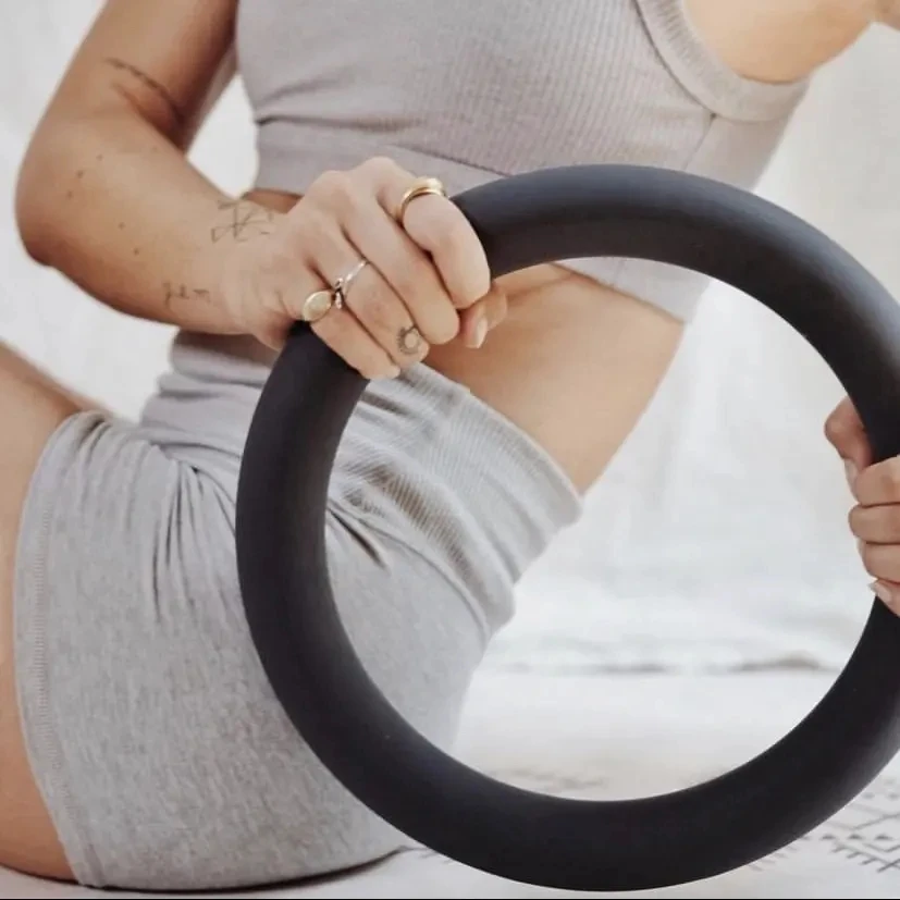 Waterproof Yoga Pilates Cast Iron Power Ring Fashion Dumbbell Weight Lifting Silicone Fitness for Home Gym
