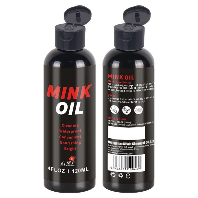 Allwin wholesale private logo leather care bright waterproof mink oil spray for suede shoes