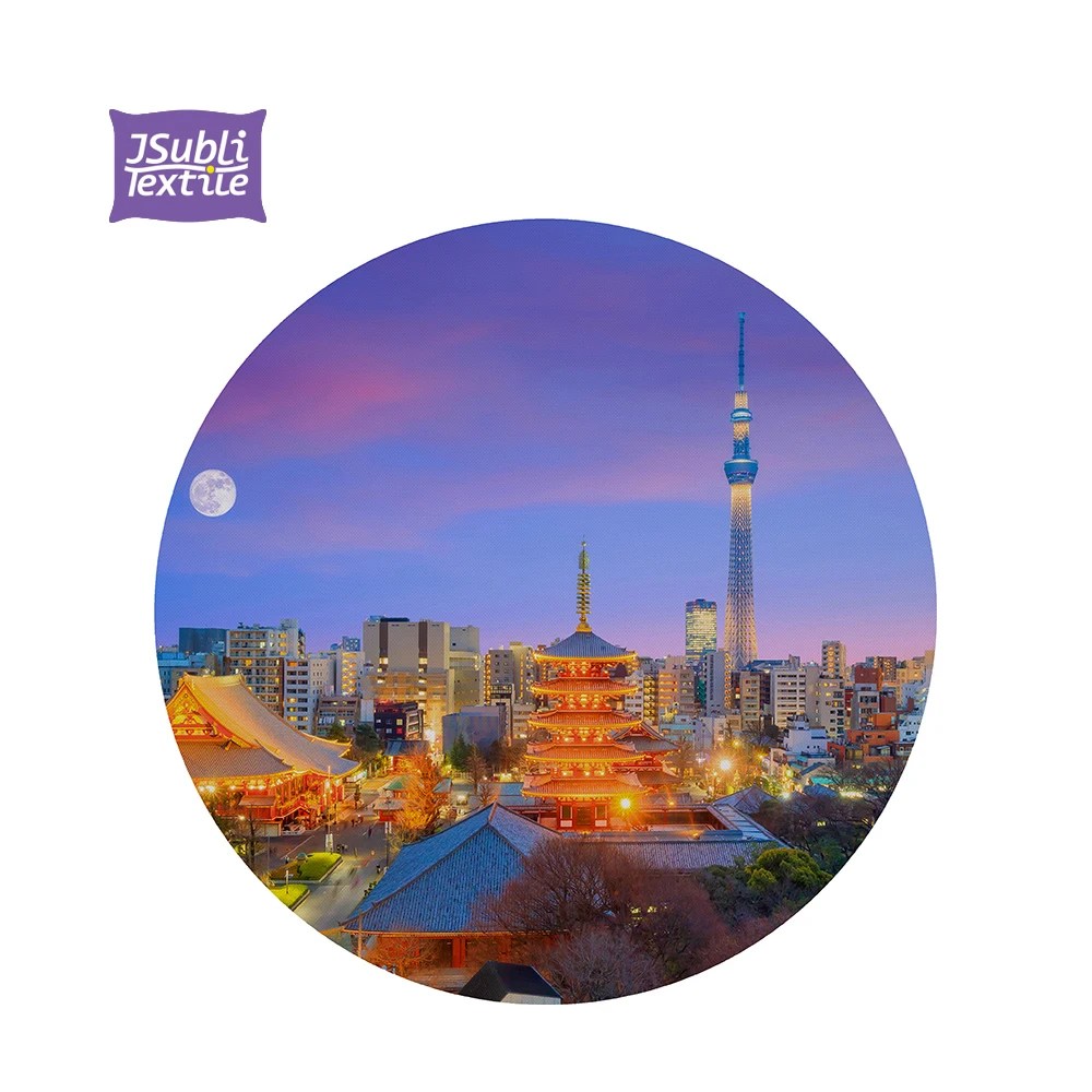 Jsubli Textile High Quality Custom Wholesale Round 200mm Sublimation Blanks Cute Desk White Mouse Pad 5mm Mouse Pad