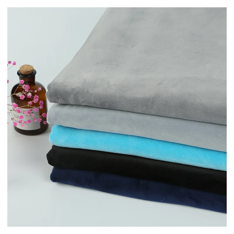 Super Soft Crystal fabric 95 polyester 5 spandex fabric plush super soft fabric