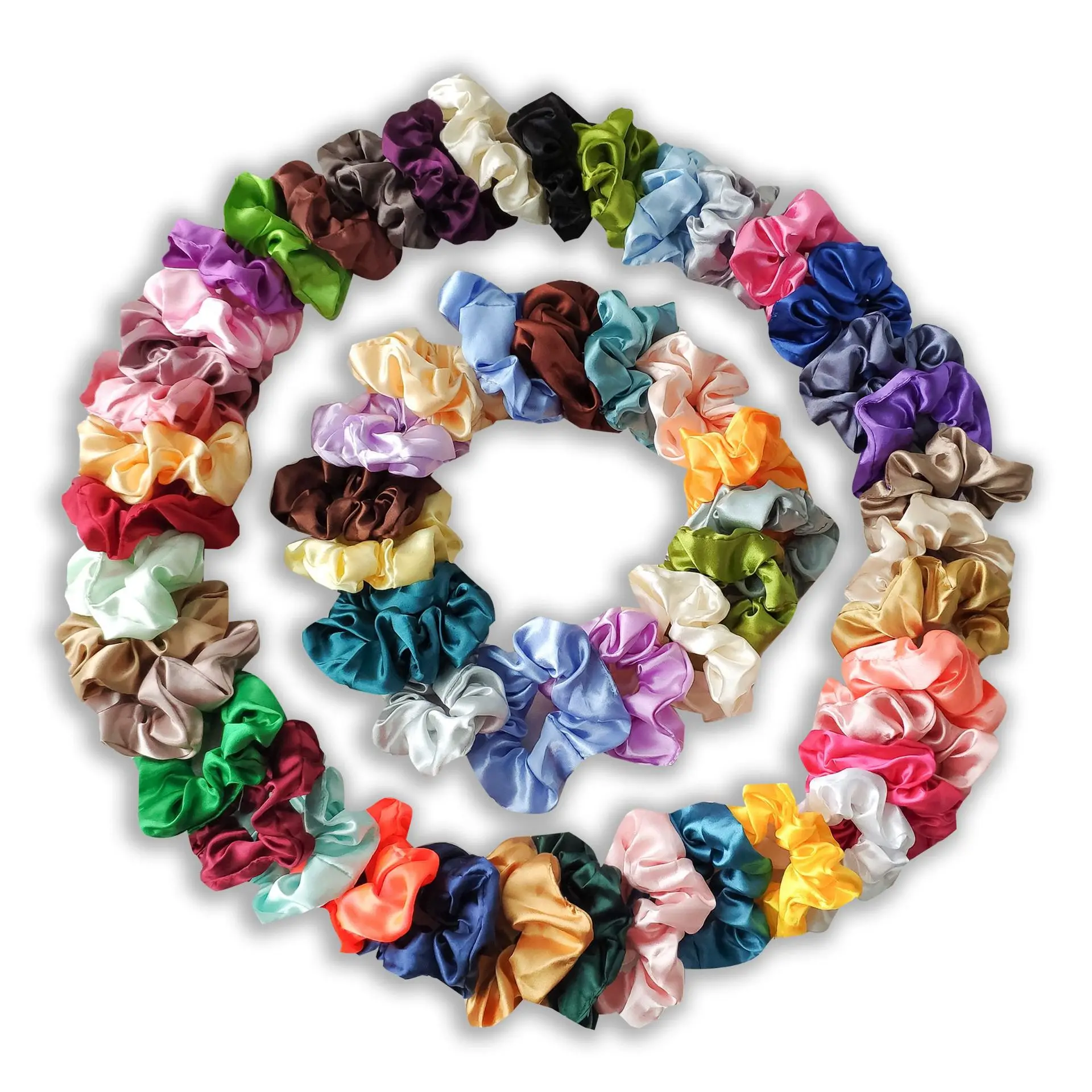Colors Wholesale Fashion Women Hair Accessories Fabric Solid Colors Elastic Hair Ties Velvet Scrunchies