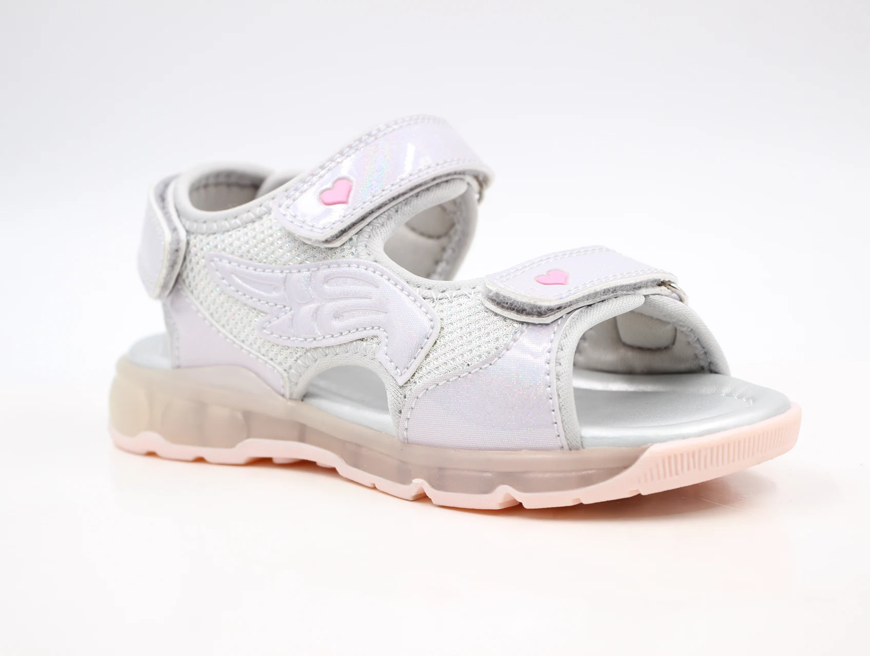 
Durable kids sandals PU and mesh upper TPR transparent outsole sandals for girl 2021 