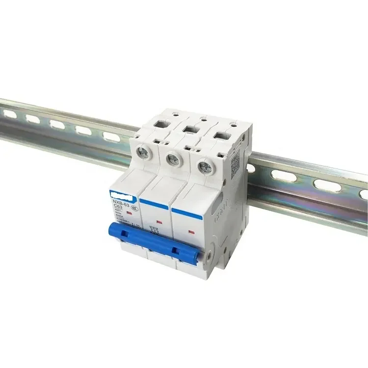 Chaer High Quality guide Rail 1 to 2 Meters 35mm Width 15MM Height K-8700 Industrial Standard Steel Din rails for MCB